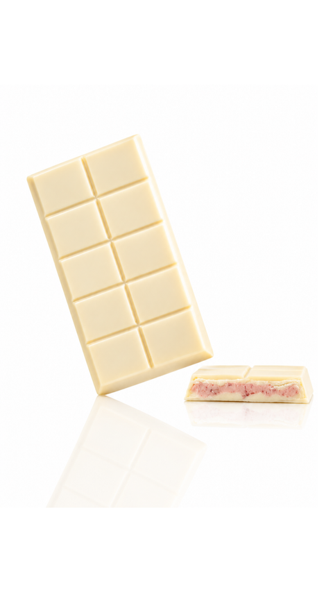 White Chocolate Bar Filled with Red Berries